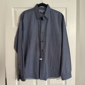 Express Men’s Fitted Button Down Dress Shirt